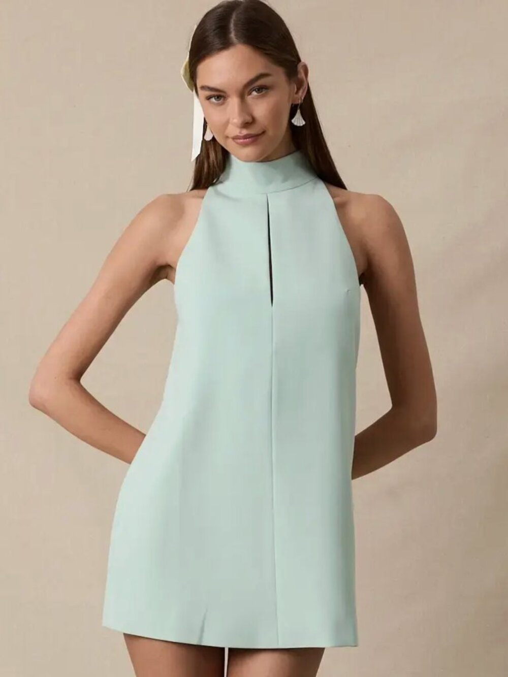 Cutout Plain Mini Dress